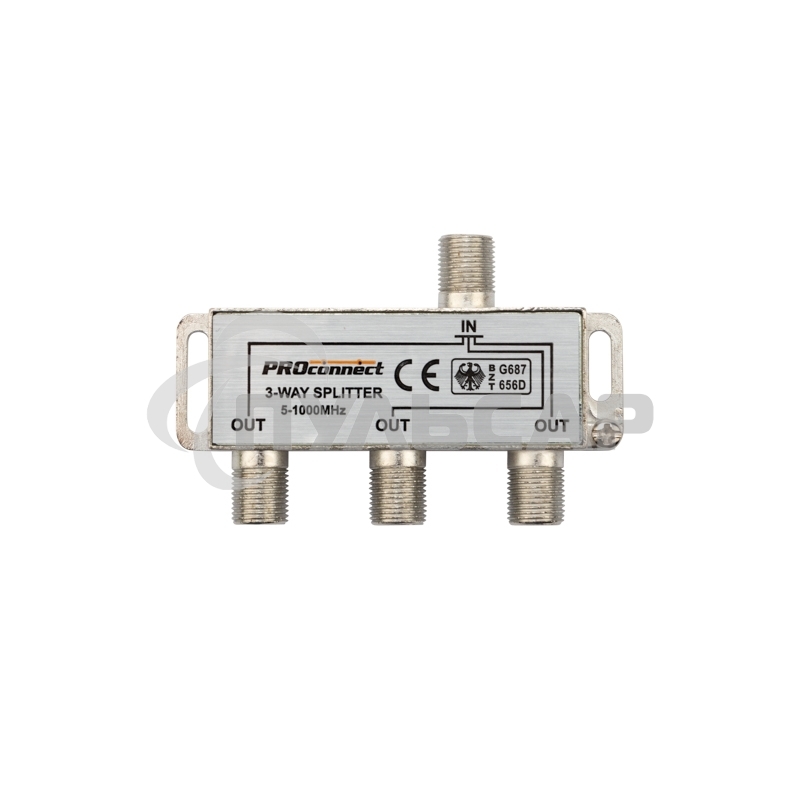 Делитель ТВ х 3 под F разъем 5-1000 МГц PROCONNECT