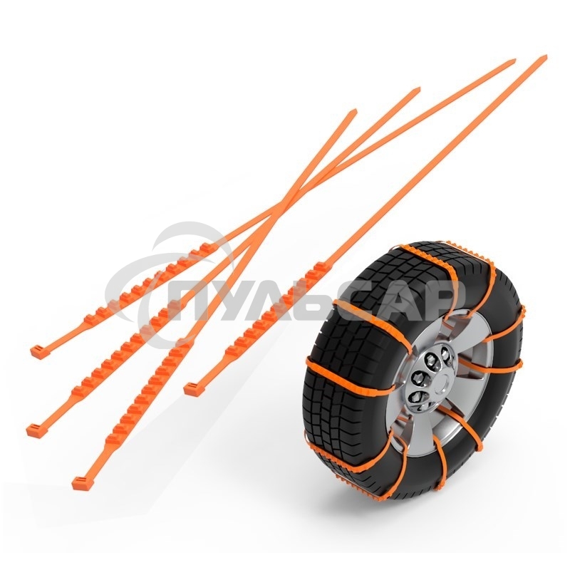 Хомут противоскольжения 900x9 мм оранжевый Rexant