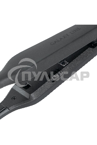 Щипцы для волос Galaxy Line GL 4522, черный, 30 Вт, керамическое покрытие рабочей поверхности, размер пластин 100х9 мм, нагревательный элемент с защитой от перегрева, температура 180°С, индикатор работы, петля для подвешивания, длина шнура 1,7