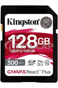 Флеш карта Kingston 128Gb Canvas React Plus SDXC UHS-II 300R/260W U3 V90