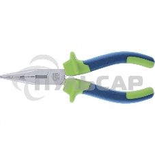 Длинногубцы прямые,200 мм, двухкомпонентные рукоятки Сибртех