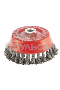 Щетка Matrix для УШМ, 125 мм, М14, Чашка, крученая проволока 0,35 мм