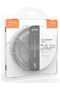 Лента светодиодная Basic Gauss 12V 14,4W/m 1400lm/m 3000K IP20 LED 3m 1/100