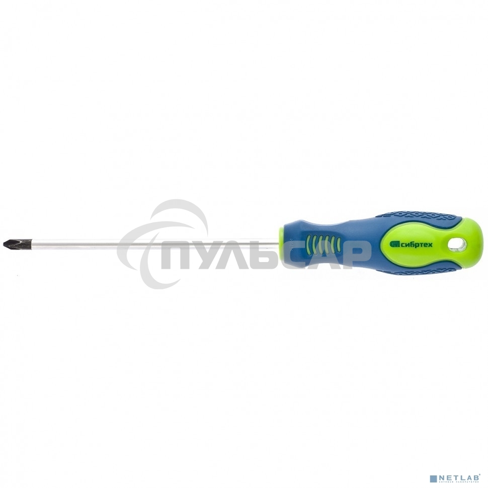 Отвертка, PH2 х 150 мм, CrV, 2-х компонентная рукоятка Сибртех