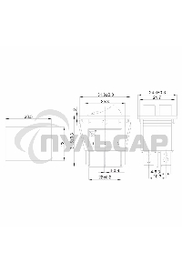 Выключатель клавишный Rexant 250V 15А (6с) ON-OFF черный с подсветкой ДВОЙНОЙ