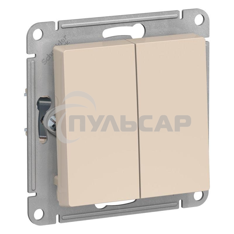 Механизм переключателя 2-кл. ATLAS DESIGN (сх.6) 10АХ беж. SchE ATN000265