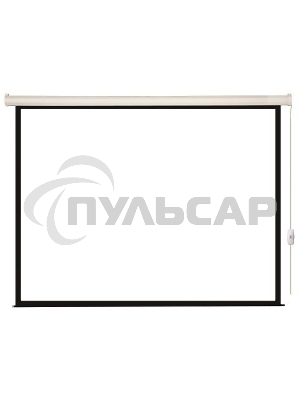 Экран с электроприводом Lumien Eco Control 244x244 см (раб. область 236х236 см) Matte White черная кайма по периметру 1:1
