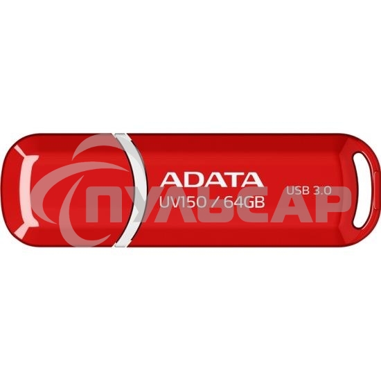 Флешка USB ADATA UV150 (AUV150-64G-RRD), 64 Gb, USB 3.0, R/W 100/30, красный