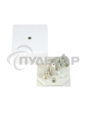 Коробка распр. ОП 75х75х30 с клемн. бел. HEGEL КРК2702