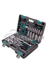 Набор инструментов STELS 141081/2'' 1/4'' CrV пластиковый кейс  69 предм.
