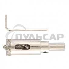 Сверло алмазное Matrix по керамограниту, 16 х 67 мм, 3-гранный хвостовик