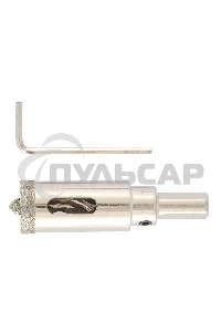 Сверло алмазное Matrix по керамограниту, 16 х 67 мм, 3-гранный хвостовик