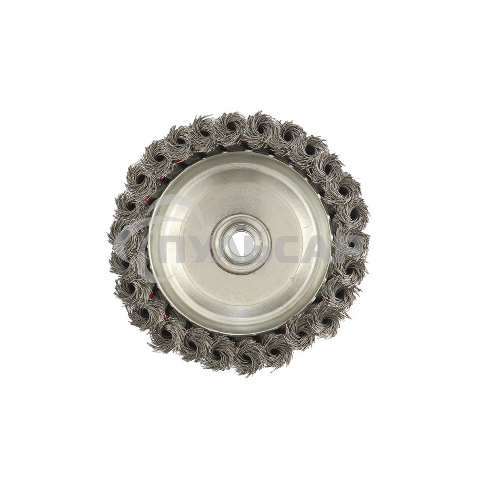 Щетка Matrix для УШМ, 125 мм, М14, Чашка, крученая проволока 0,35 мм