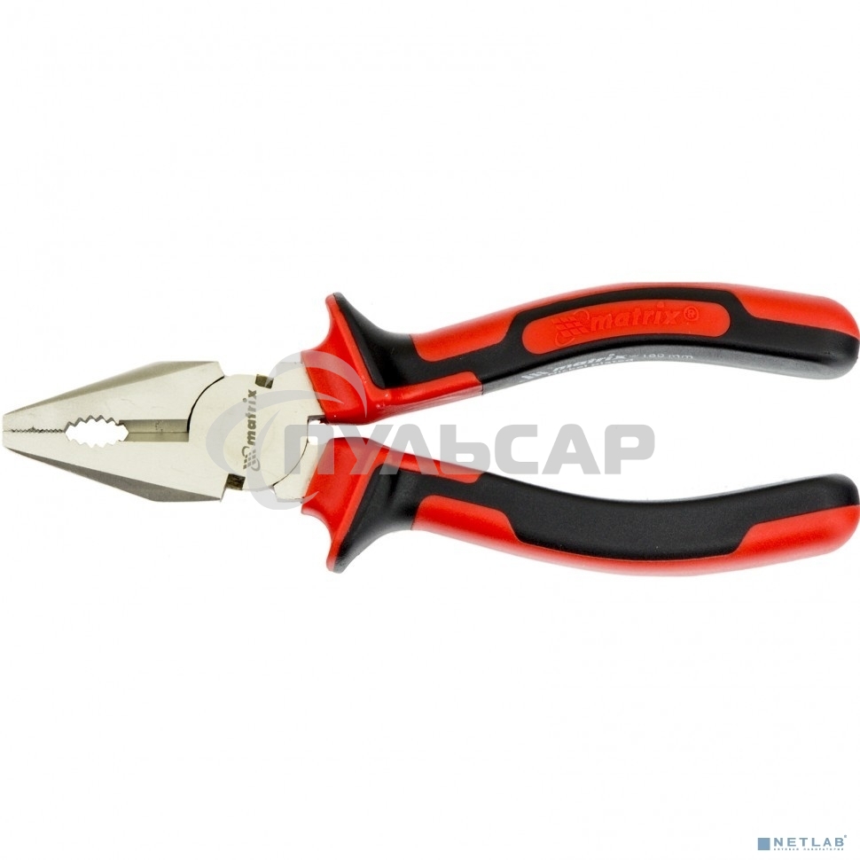 Плоскогубцы Matrix NICKEL, 160 мм, никелированные, двухкомпонентные рукоятки