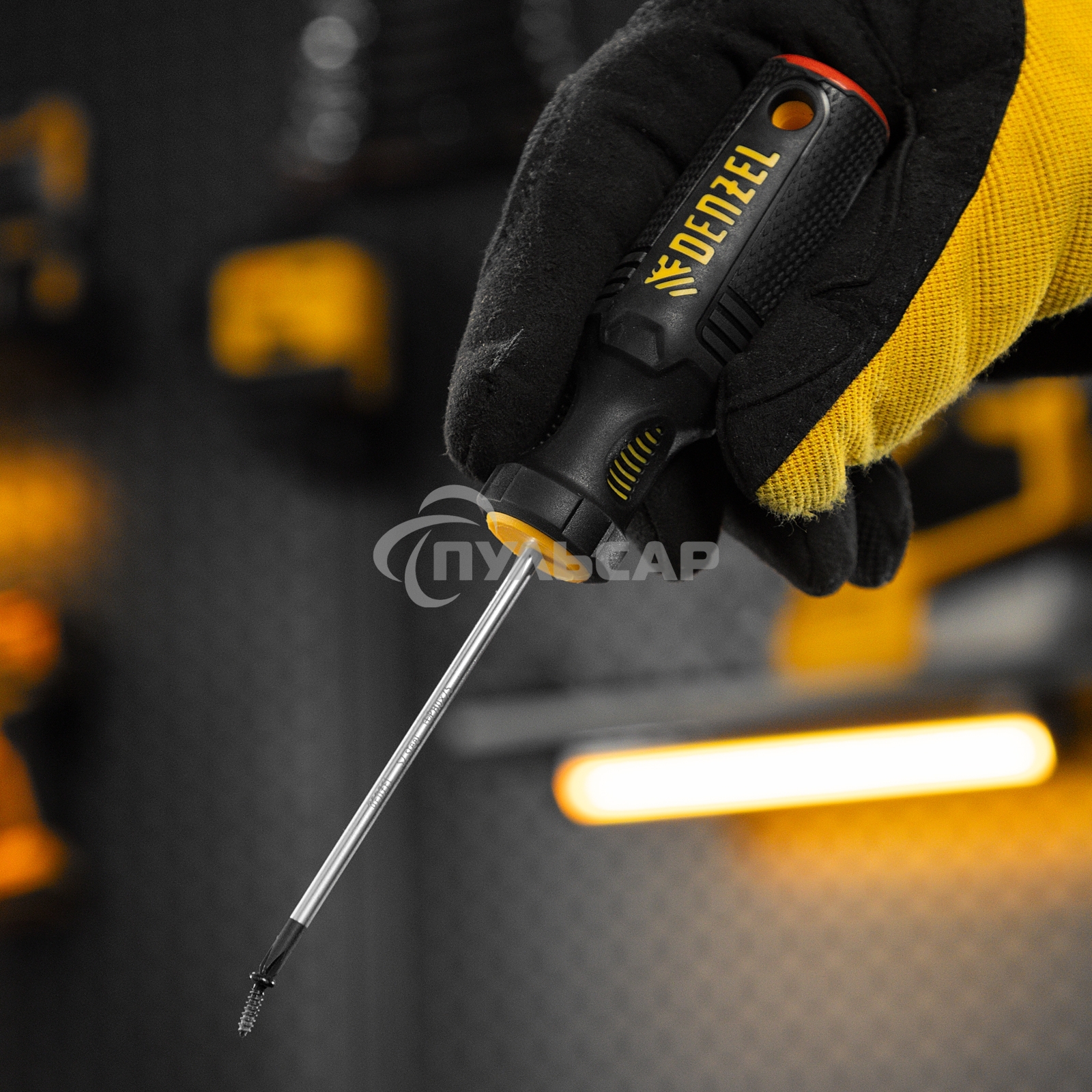 Отвертка Denzel PH0х75 мм, S2, 3к рукоятка