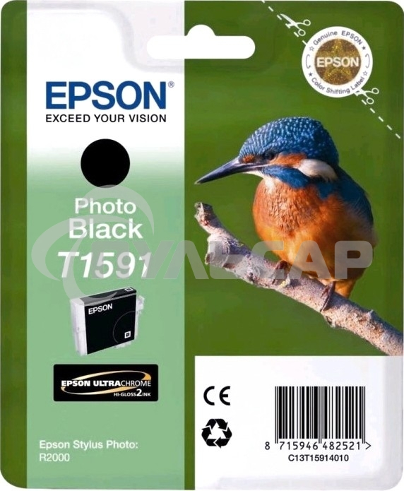 Картридж струйный Epson C13T15914010 фото черный (850 стр) для Epson St Ph R2000