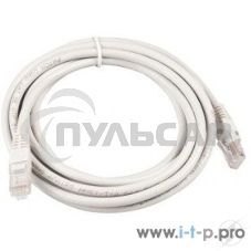 Патч-корд UTP кат. 5e, 0.5м ExeGate серый