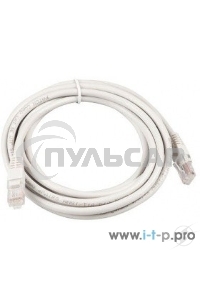 Патч-корд UTP кат. 5e, 0.5м ExeGate серый