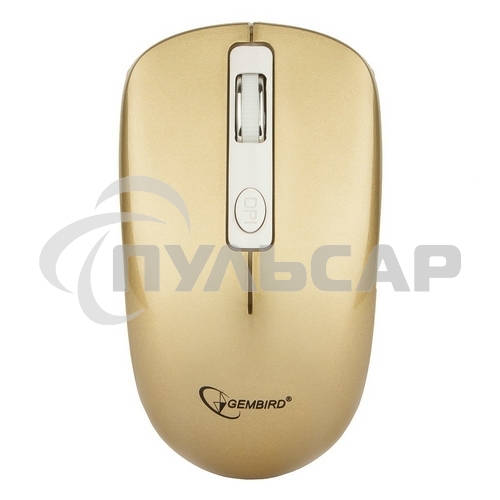 Мышь беспроводная Gembird MUSW-400-G золотой, 1600 dpi, радиоканал, USB, кнопки - 4