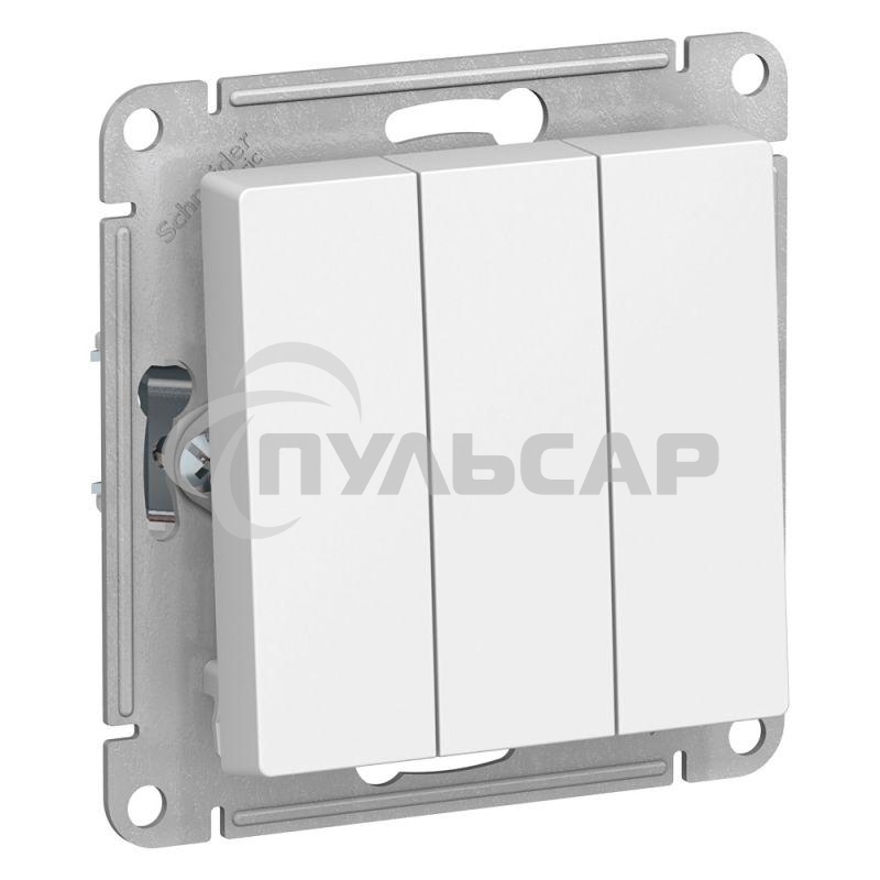 Механизм выключателя 3-кл. ATLAS DESIGN (сх.1+1+1) 10АХ бел. SchE ATN000131