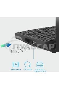 Роутер беспроводной TP-Link Archer C6U AC1200 10/100/1000BASE-TX/4G ready черный