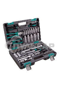 Набор инструментов STELS 141081/2'' 1/4'' CrV пластиковый кейс  69 предм.