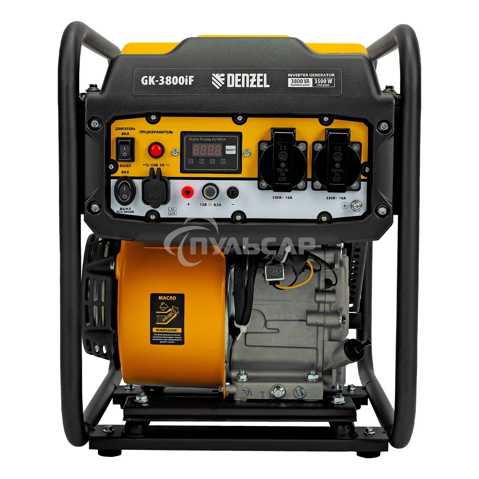 Генератор инверторный GK-3800iF, 3,8 кВт, 230 В, ручной старт DENZEL