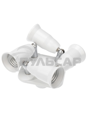 Разветвитель цокольный Е27-4хЕ27 белый Rexant