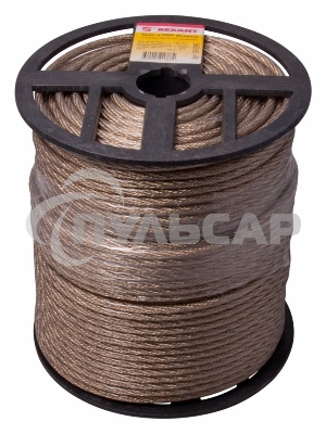 Трос стальной в ПВХ оплетке d=6,0 мм, прозрачный (бухта 150 м) 09-5260 Rexant