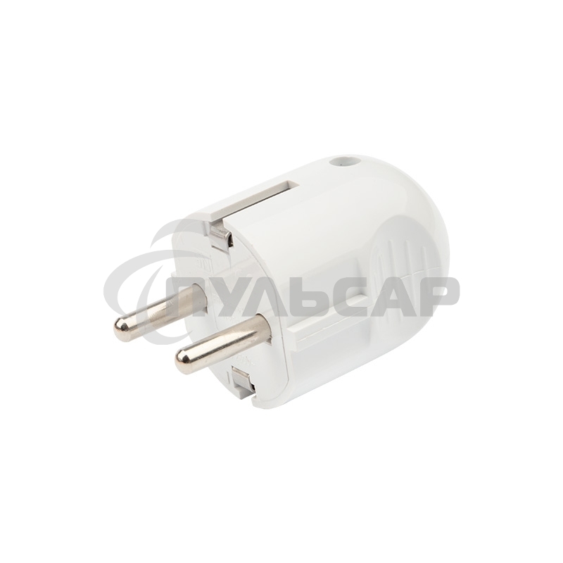 Вилка Евро Rexant прямая с з/к 16А белая