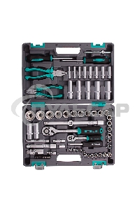 Набор инструментов STELS 141081/2'' 1/4'' CrV пластиковый кейс  69 предм.