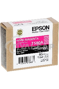 Картридж струйный Epson T580A (C13T580A00) пурпурный (80 мл) для Epson Stylus Pro-3880