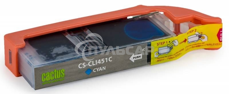 Картридж струйный Cactus CS-CLI451C голубой (10,2 мл) для Canon MG 6340/5440/IP7240