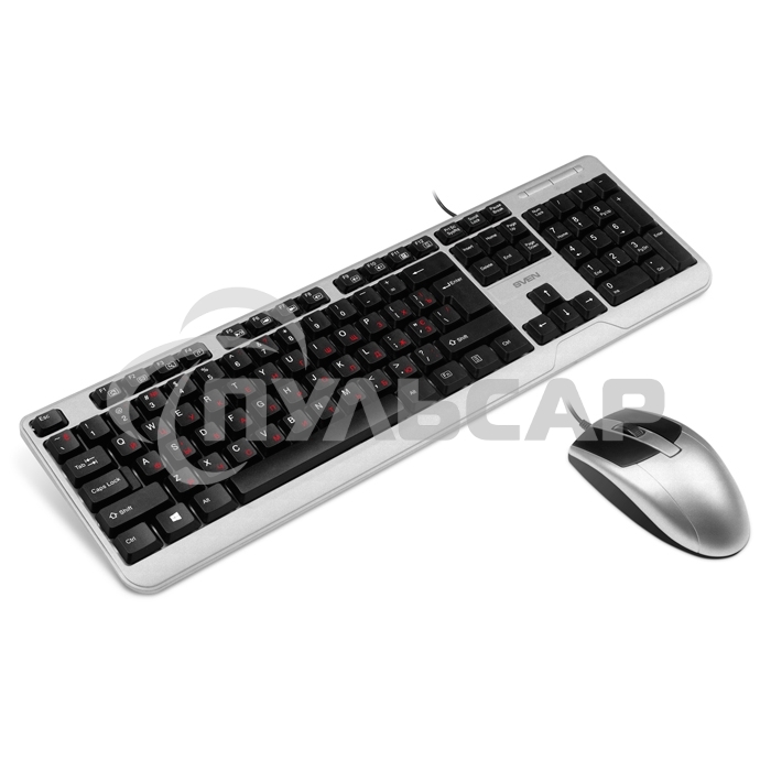 Комплект клавиатура + мышь SVEN KB-S330C черный (104+12Fn)+3кл, 1200DPI)