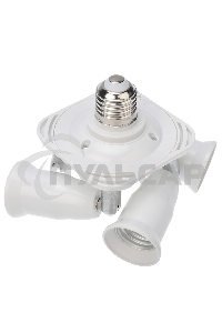 Разветвитель цокольный Е27-4хЕ27 белый Rexant