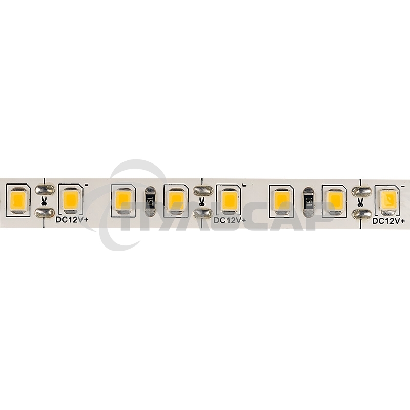 Лента светодиодная 12 В, 8 мм, IP23, SMD 2835, 120 LED/m, 12 V, цвет свечения теплый белый (3000 K)