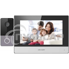 Комплект домофона Hikvision DS-KIS603-P(C) серебристый