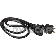 Шнур питания Lanmaster C19-Schuko прямая, 3х1.5, 220В, 16А, черный, 1 метр