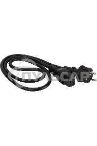 Шнур питания Lanmaster C19-Schuko прямая, 3х1.5, 220В, 16А, черный, 1 метр