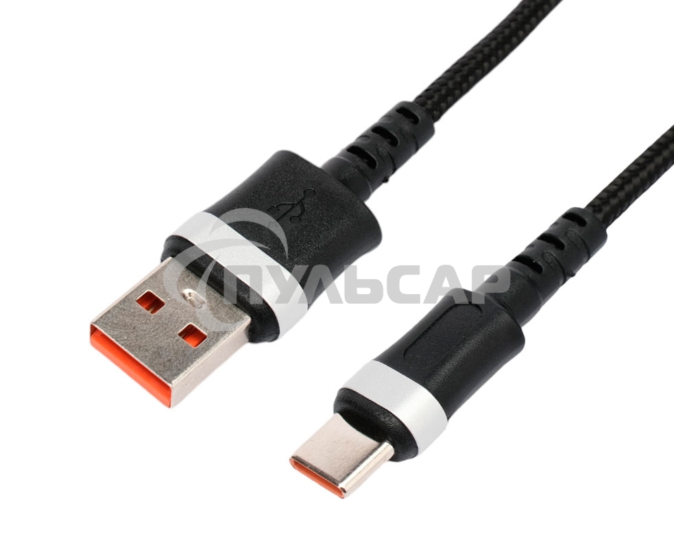 Кабель USB2.0 Cablexpert CCP-USB2-AMCM-66W-1M, AM/Type-C, 6A, 66Вт, QC3.0, медь, 1м, черный, пакет