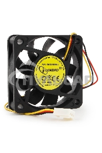 Вентилятор для корпуса Gembird D6015SM-3 черный, 60 мм, 4000 об/мин, 25 дБ, 3 pin
