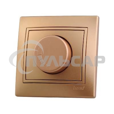 Светорегулятор СП 1000Вт Мира метал. зол. Lezard 701-1313-157