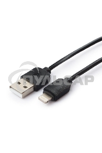 Кабель USB Гарнизон GCC-USB2-AP2-1M AM/Lightning, для iPhone5/6/7, IPod, IPad, 1м, черный, пакет