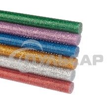 Клеевые стержни Rexant, Ø11 мм, 100 мм, цветные с блестками, 12 шт., блистер