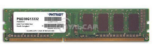 Оперативная память Patriot, DDR3, 8Gb, (1x8 Gb,), 1333 MHz, CL9, DIMM
