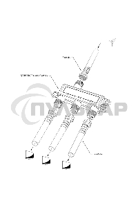 Делитель ТВ х 3 под F разъем 5-900 МГц PROCONNECT