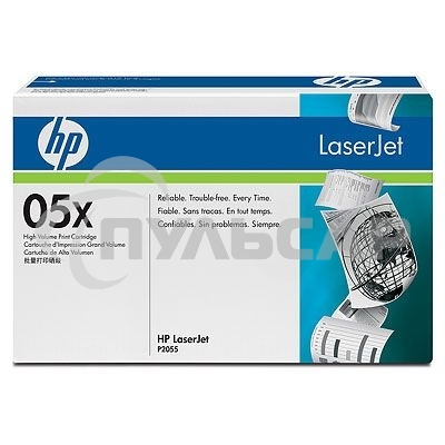 Картридж лазерный HP CE505X черный для LJ P2055 6500стр.