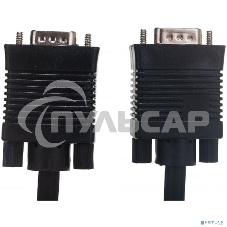 Кабель VGA Premium Cablexpert CC-PPVGA-15M-B, 15M/15M, 15м, черный, тройной экран, феррит.кольца, пакет