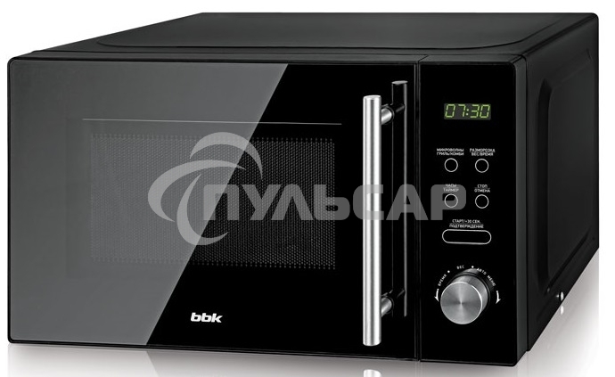 Микроволновая печь BBK 20MWG-732T/B-M черный, 20 л, 700 Вт, переключатели - поворотный механизм/кнопки