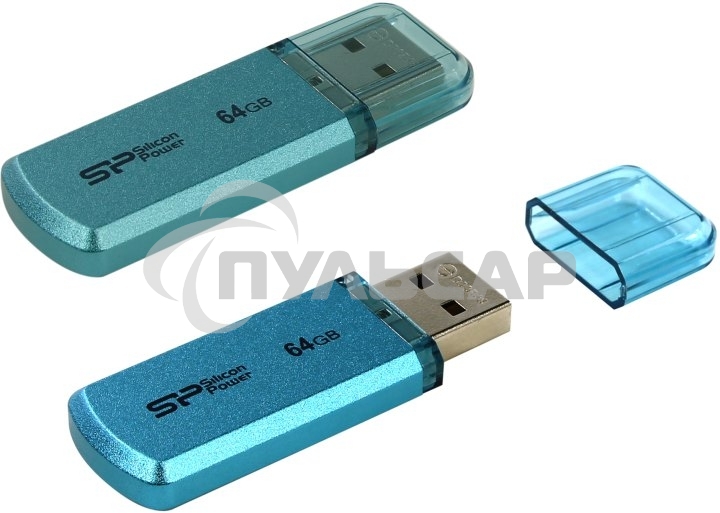 Флешка USB Silicon Power R/W 64 Gb Helios 101 SP064 Gb,UF2101V1B USB 2.0 синий